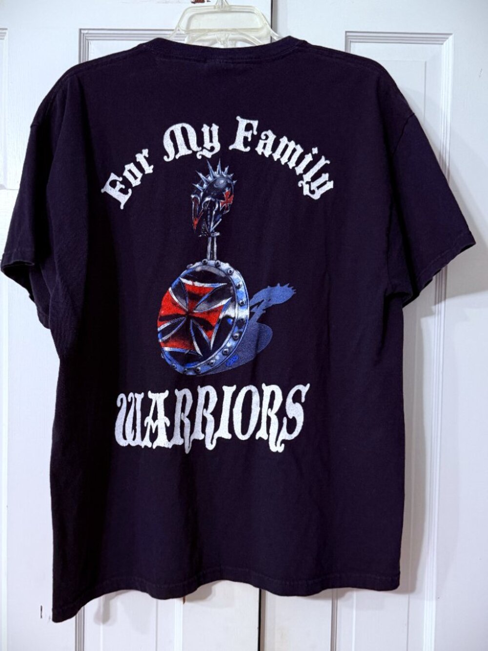 Agnostic Front Black 'FOR MY FAMILY WARRIORS'  NY Hardcore Band Tee  Men's XL - Picture 3 of 6